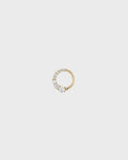 Load image into Gallery viewer, 0.03 TCW Round Lab Grown Diamond Curved Gold Earring
