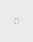 Load image into Gallery viewer, 0.03 TCW Round Lab Grown Diamond Curved Gold Earring
