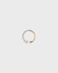 Load image into Gallery viewer, 0.03 TCW Round Lab Grown Diamond Curved Gold Earring
