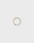 Load image into Gallery viewer, 0.03 TCW Round Lab Grown Diamond Curved Gold Earring
