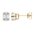 Load image into Gallery viewer, 2.0 TCW Dazzling Oval Lab-Grown Diamond Stud Earrings in Gold Setting
