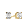 Load image into Gallery viewer, 2.0 TCW Dazzling Oval Lab-Grown Diamond Stud Earrings in Gold Setting
