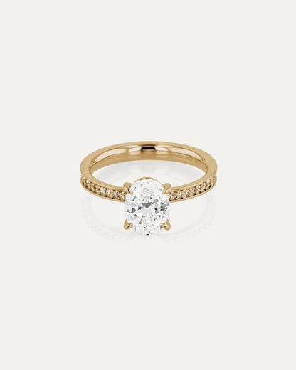 Solitaire-Oval Lab Grown Diamond Engagement Ring