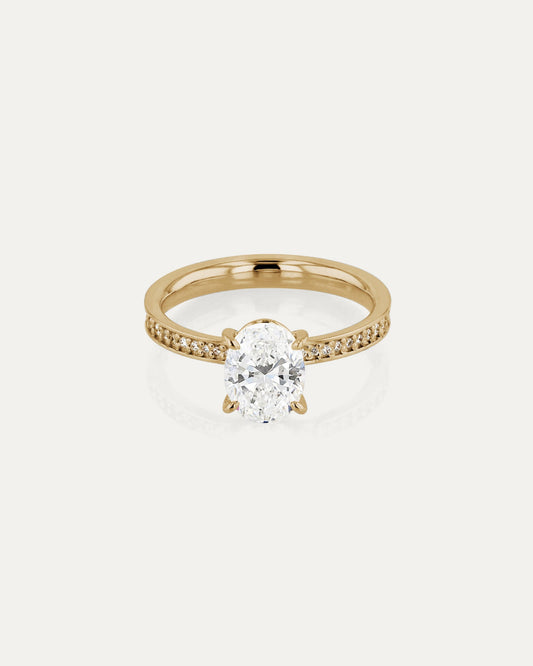 Solitaire-Oval Lab Grown Diamond Engagement Ring