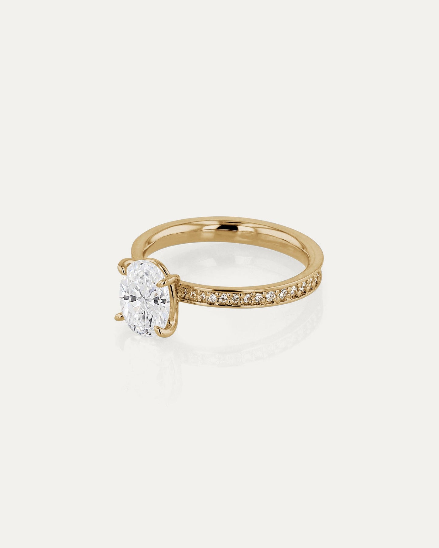 Solitaire-Oval Lab Grown Diamond Engagement Ring