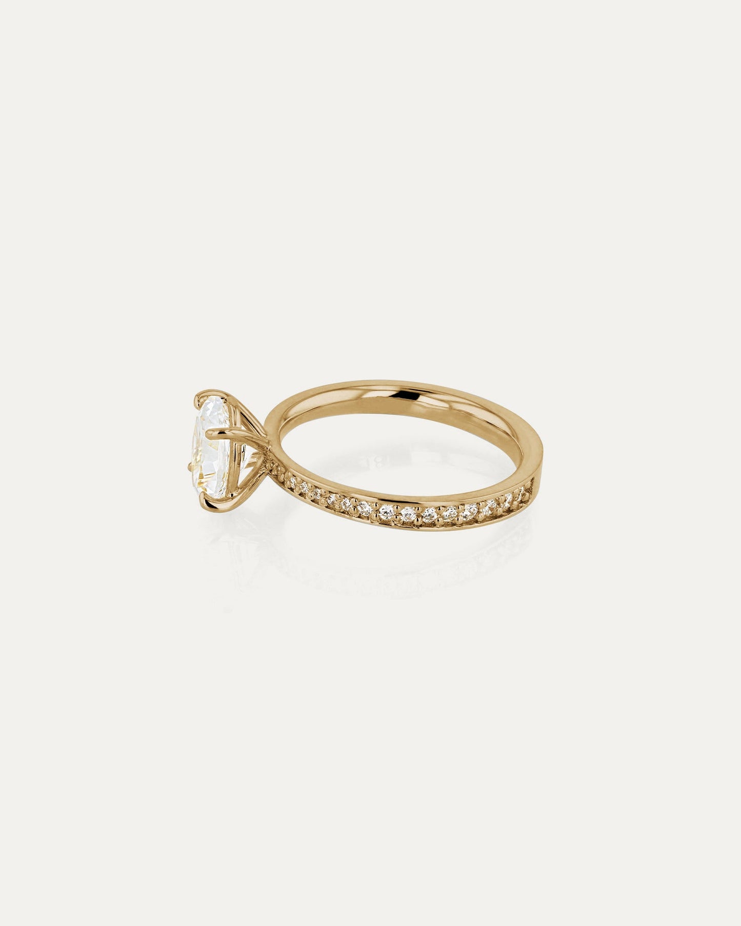 Solitaire-Oval Lab Grown Diamond Engagement Ring