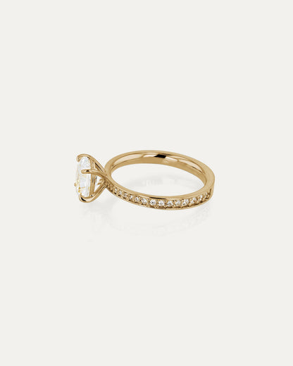 Solitaire-Oval Lab Grown Diamond Engagement Ring