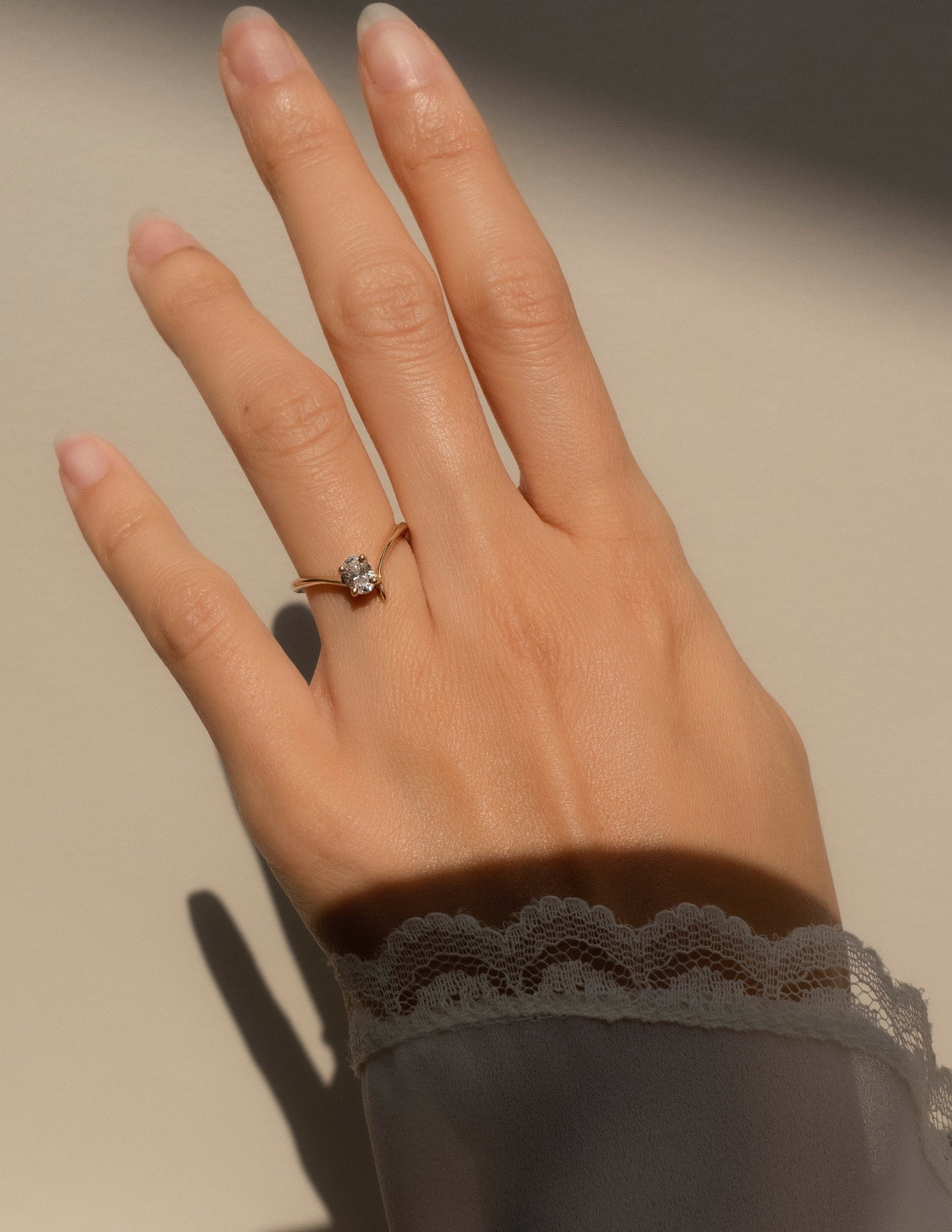 Solitaire-Oval Lab Grown Diamond Engagement Ring