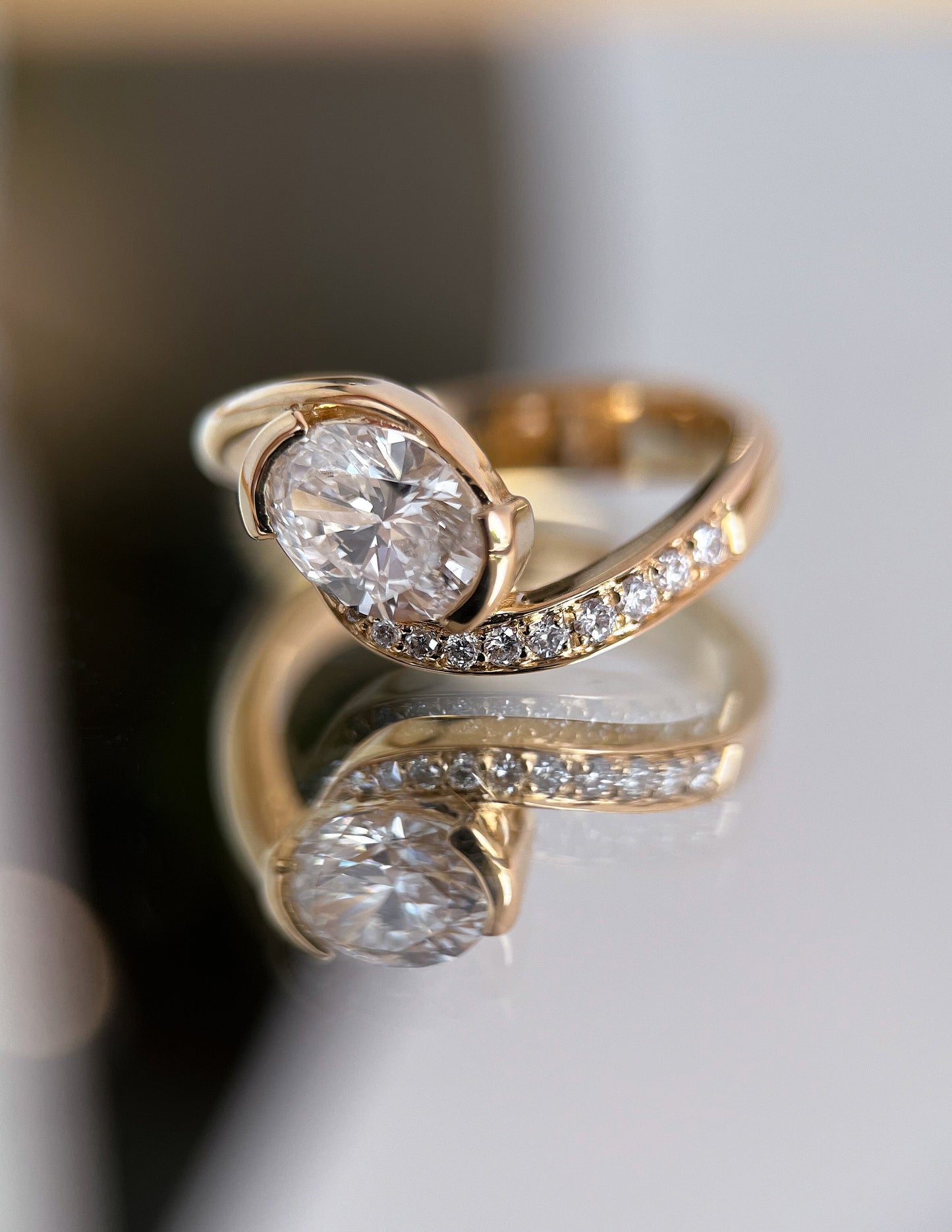 Solitaire-Oval Lab Grown Diamond Engagement Ring