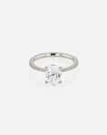 Load image into Gallery viewer, 2.0 CT Oval Lab Grown Diamond Pave Engagement Ring
