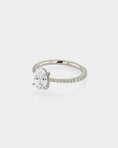 Load image into Gallery viewer, 2.0 CT Oval Lab Grown Diamond Pave Engagement Ring
