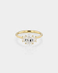 Load image into Gallery viewer, 2.0 CT Oval Lab Grown Diamond Three Stone  Engagement Ring
