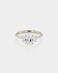 Load image into Gallery viewer, 2.0 CT Oval Lab Grown Diamond Three Stone  Engagement Ring 1
