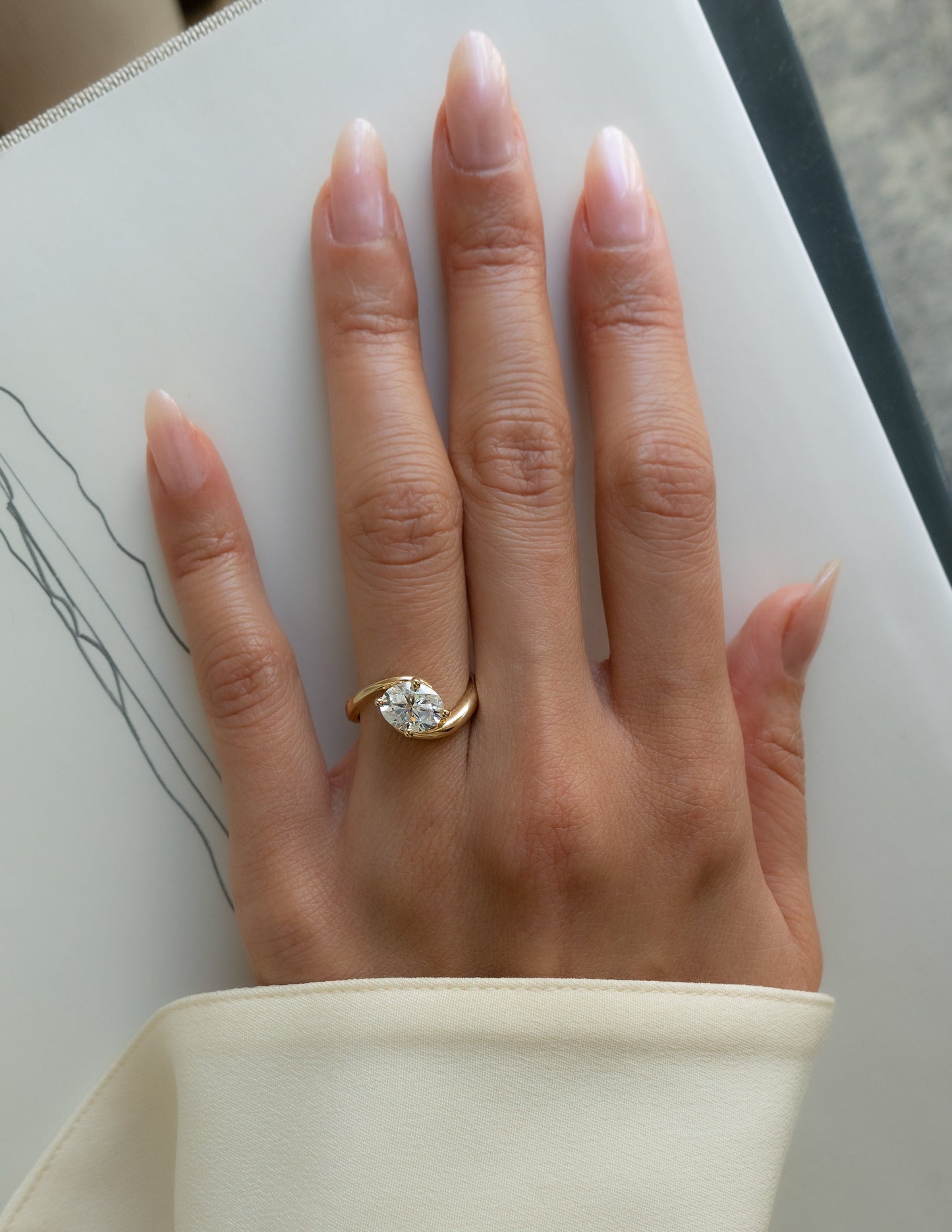 Solitaire-Oval Lab Grown Diamond Engagement Ring