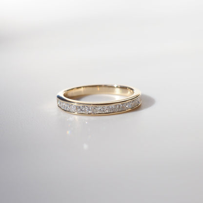 Exquisite Princess Cut Lab-Grown Diamond Channel Set Wedding Band 3