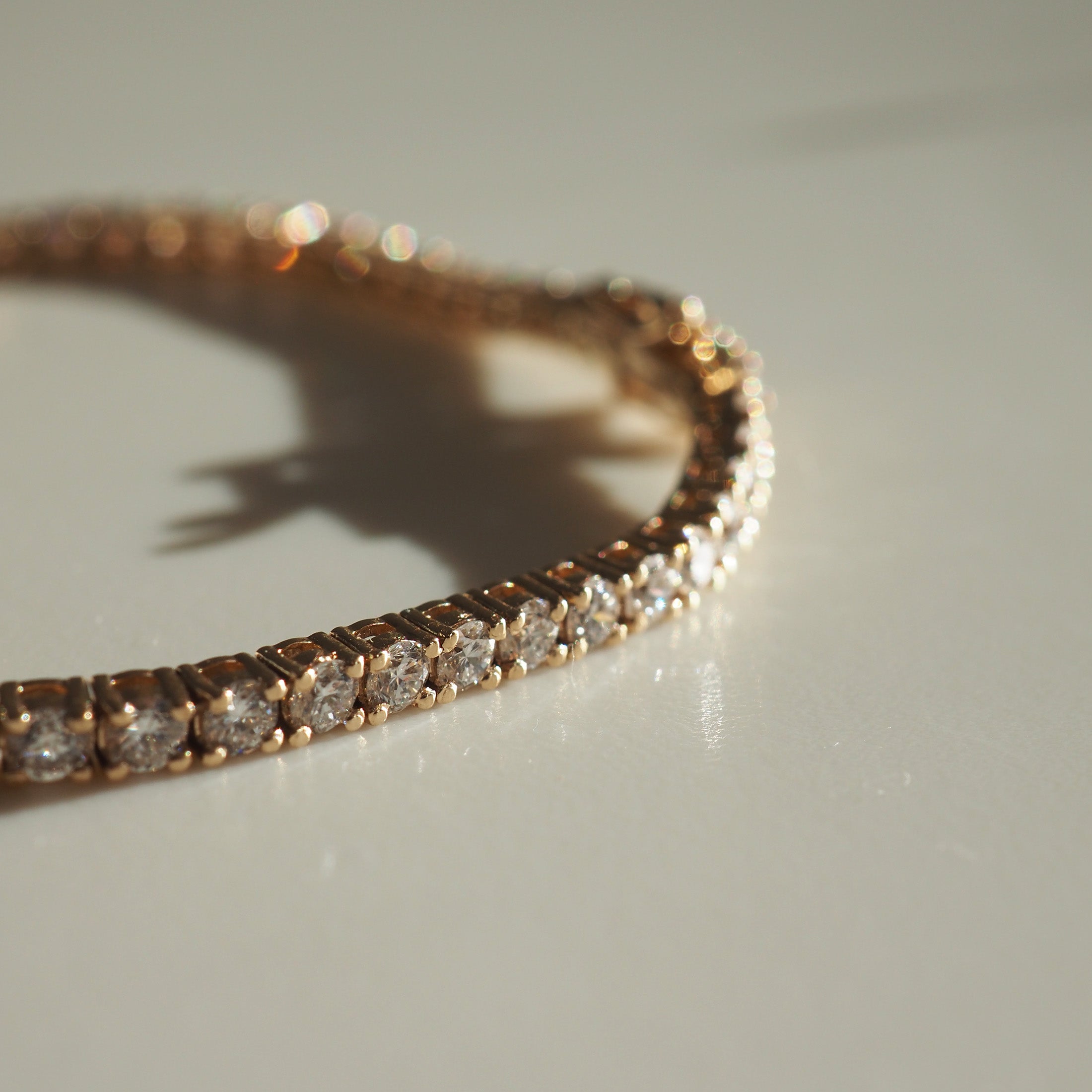 3.81 TCW Round Lab-Grown Diamond Tennis Bracelet