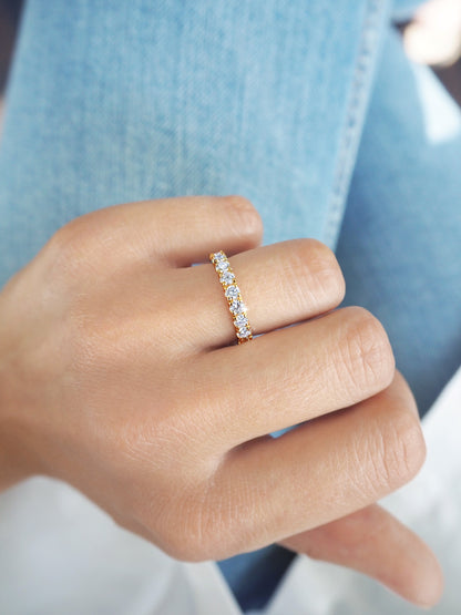 1.5 TCW Round Lab-Grown Diamond Eternity Wedding Band 2