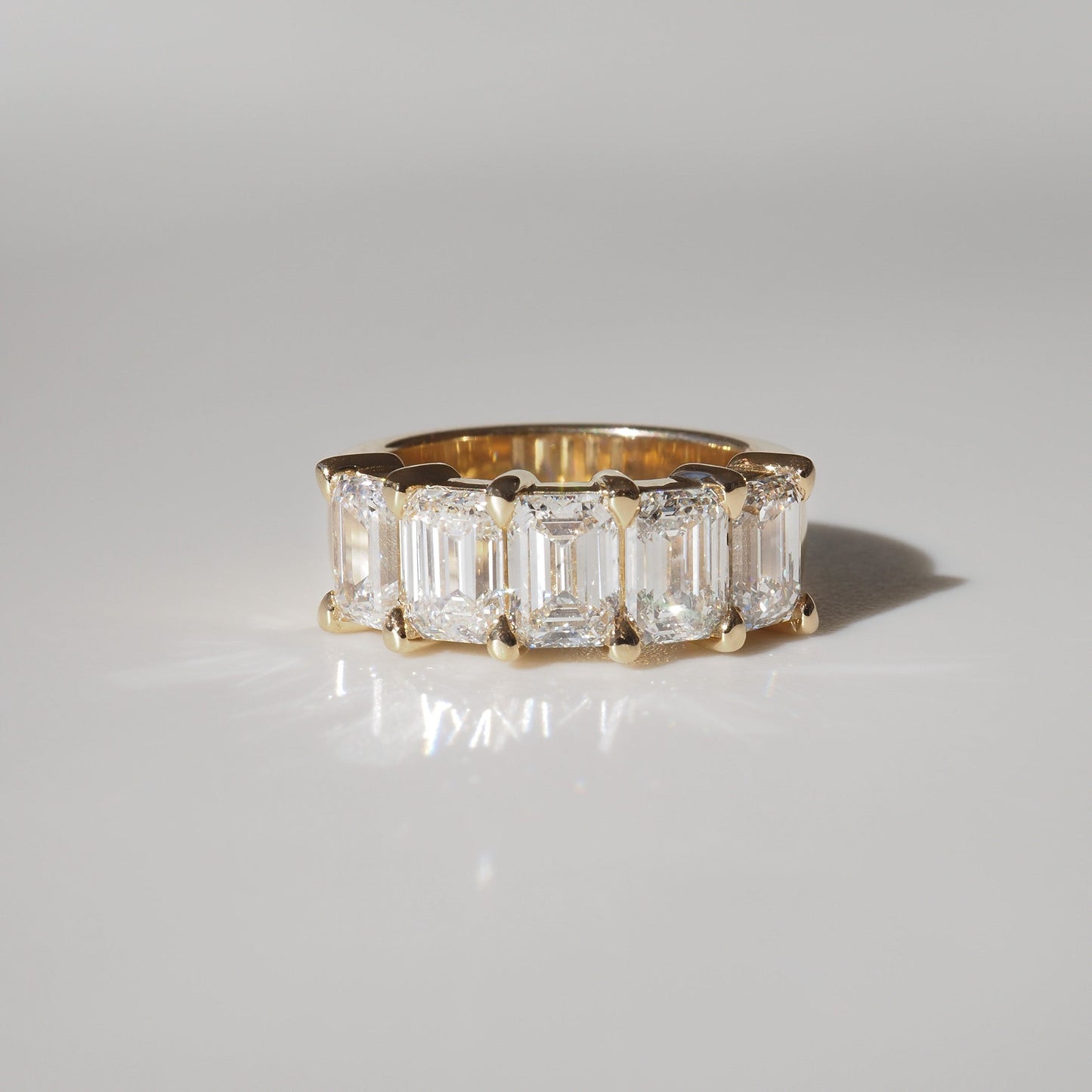 Radiant 0.50 TCW Emerald-Cut Lab Grown Diamond Wedding Band 2