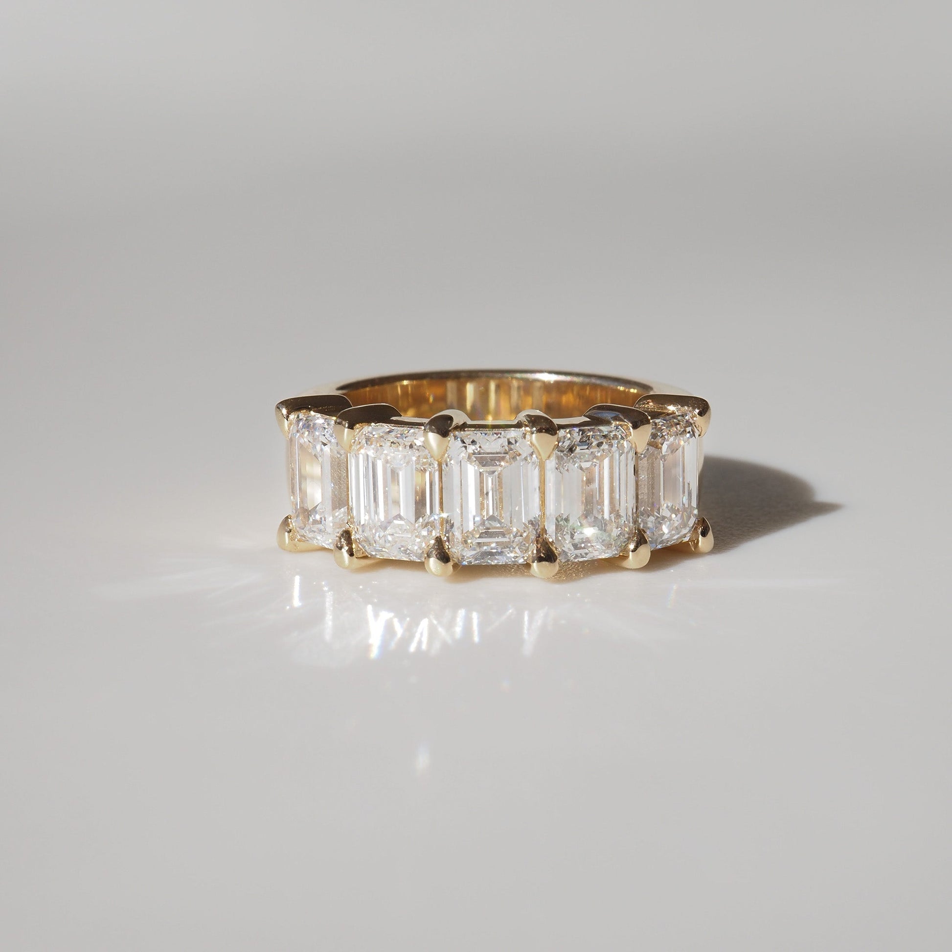 Radiant 0.50 TCW Emerald-Cut Lab Grown Diamond Wedding Band 2