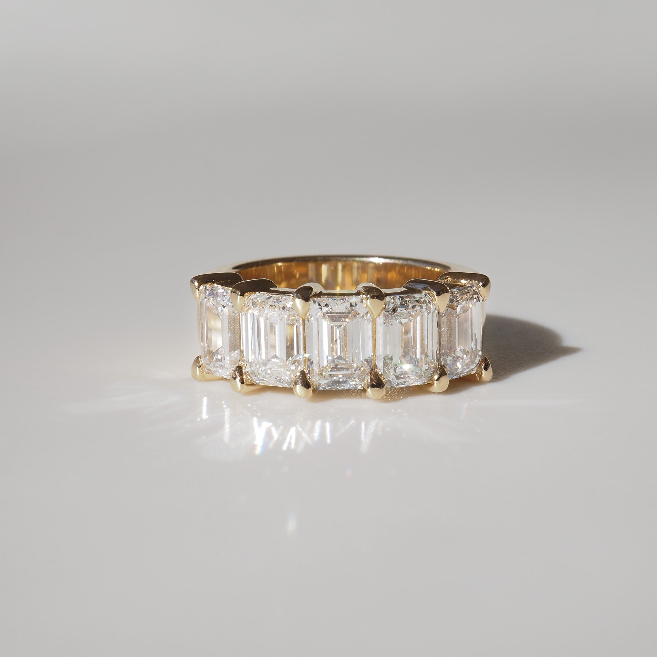 Radiant 0.50 TCW Emerald-Cut Lab Grown Diamond Wedding Band