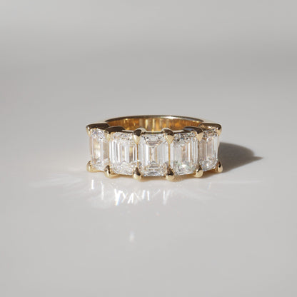 Radiant 0.50 TCW Emerald-Cut Lab Grown Diamond Wedding Band 2