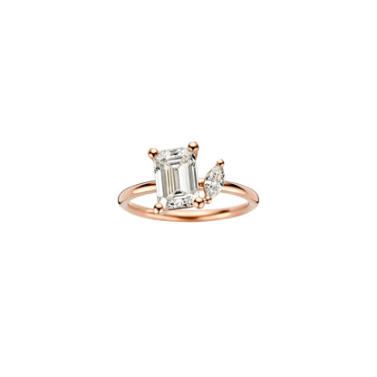 Hidden Halo-1.5 CT Round Lab Grown Diamond Engagement Ring