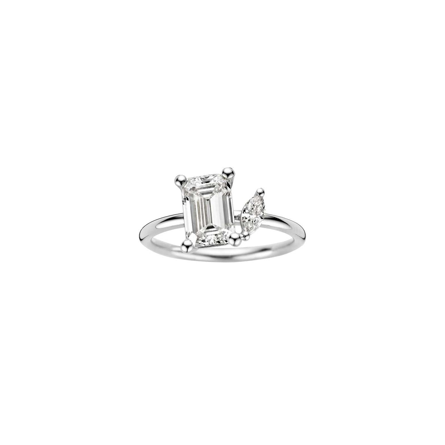 Hidden Halo-1.5 CT Round Lab Grown Diamond Engagement Ring