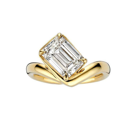 Hidden Halo-1.5 CT Round Lab Grown Diamond Engagement Ring