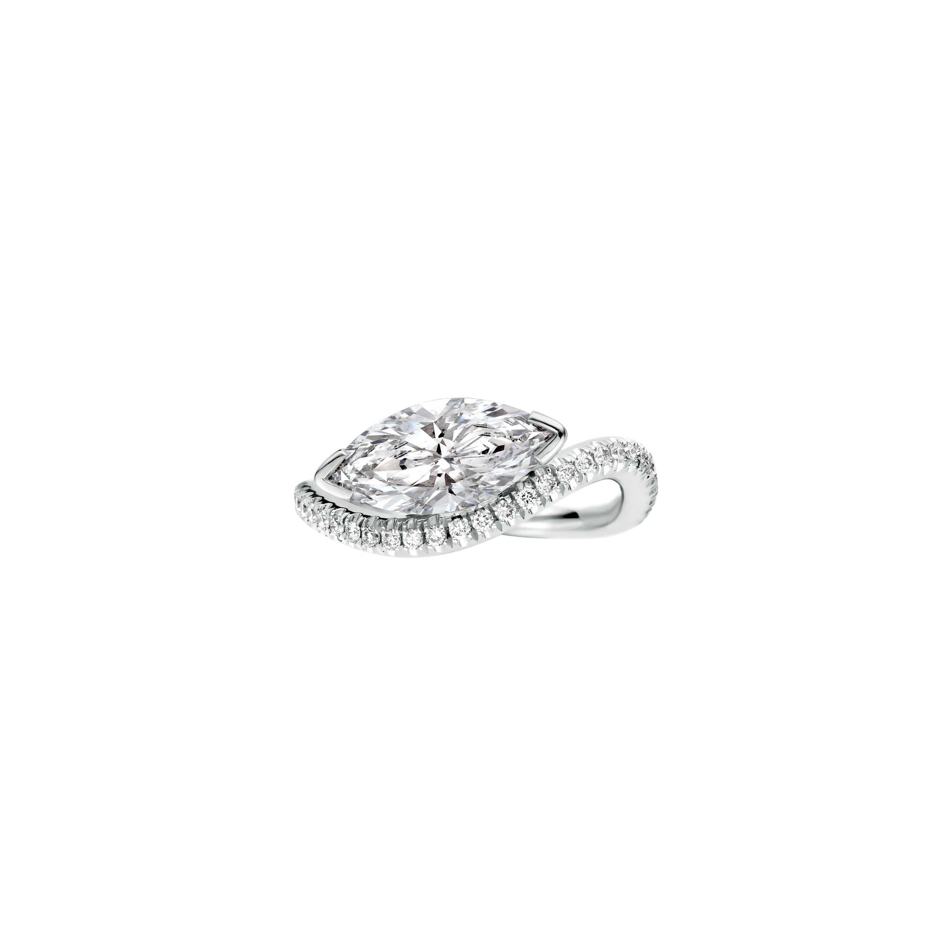 Hidden Halo-1.5 CT Round Lab Grown Diamond Engagement Ring