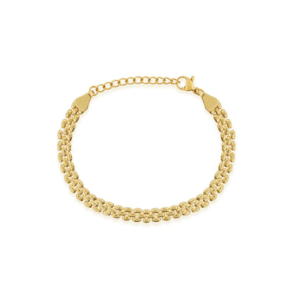 Golden Luxe Double Chain Bracelet 1