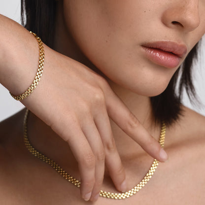 Golden Luxe Double Chain Bracelet 7