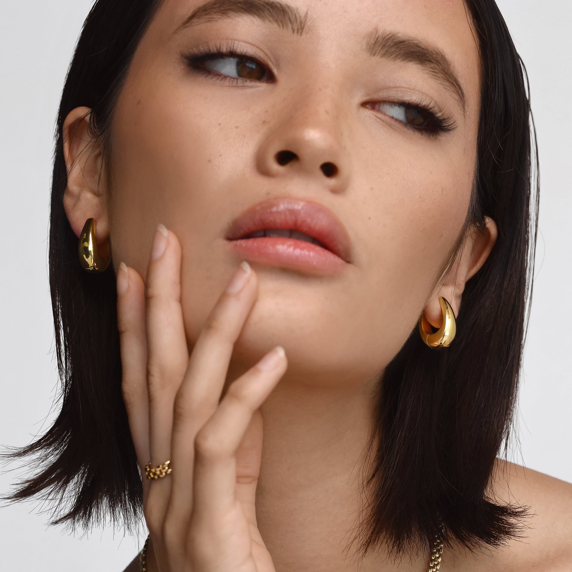 Timeless Gold Huggie Earrings 2