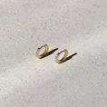 Load image into Gallery viewer, Gold Hoop Earrings with 0.2 TCW Round Lab-Grown Diamonds
