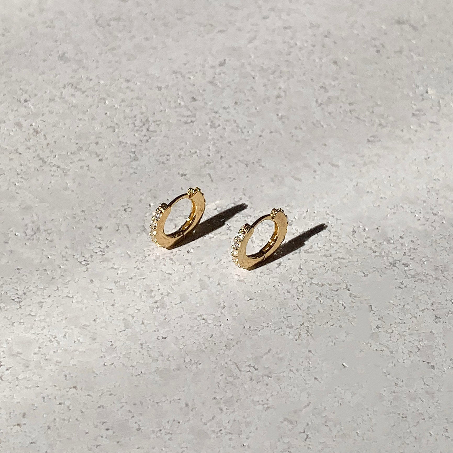 Gold Hoop Earrings with 0.2 TCW Round Lab-Grown Diamonds