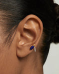 Load image into Gallery viewer, Ethereal Marquise Blue Opal and Lab Made Diamond Drop Earrings
