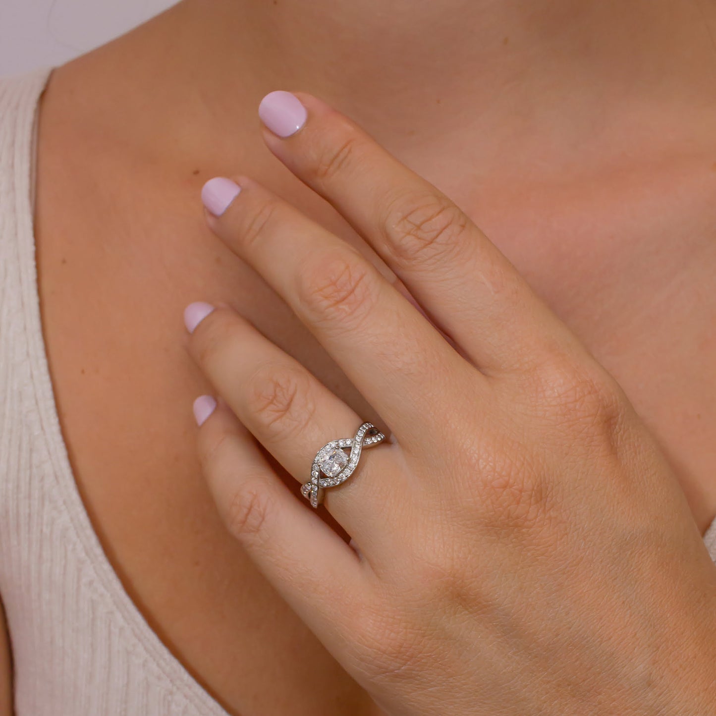 Solitaire-Oval Lab Grown Diamond Engagement Ring