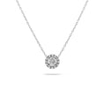 Load image into Gallery viewer, Radiant Halo Necklace with 0.67 TCW Round Lab-Grown Diamonds
