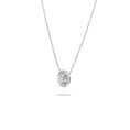 Load image into Gallery viewer, Radiant Halo Necklace with 0.67 TCW Round Lab-Grown Diamonds
