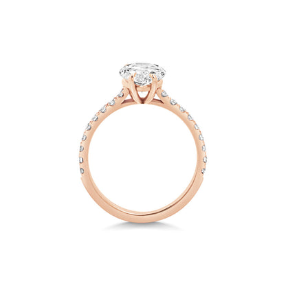 Elegant 2 CT Pear Lab-Grown Diamond Pave Engagement Ring 6