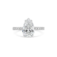 Load image into Gallery viewer, 2 ct Pear F- VS1 Diamond Pave Moissanite Engagement Ring
