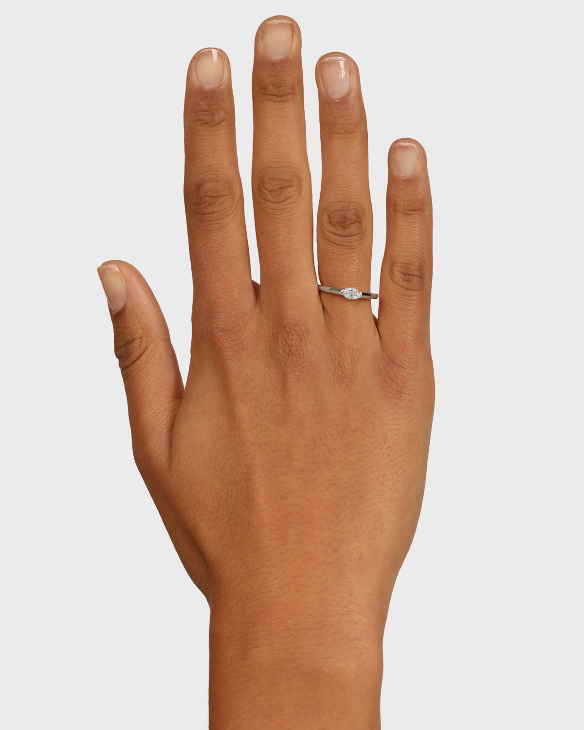 0.50 CT Marquise Lab Grown Diamond Solitaire Wedding Band 3