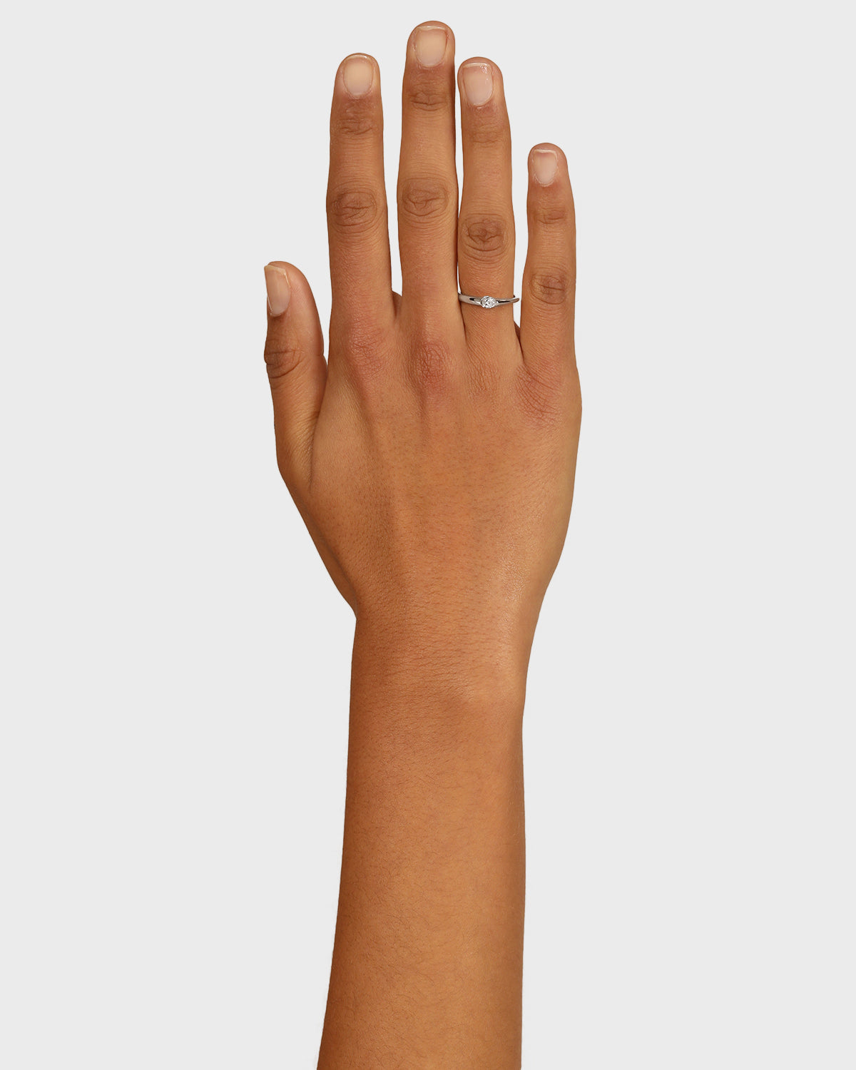 0.55 CT Pear Lab Grown Diamond Solitaire Wedding Band 5