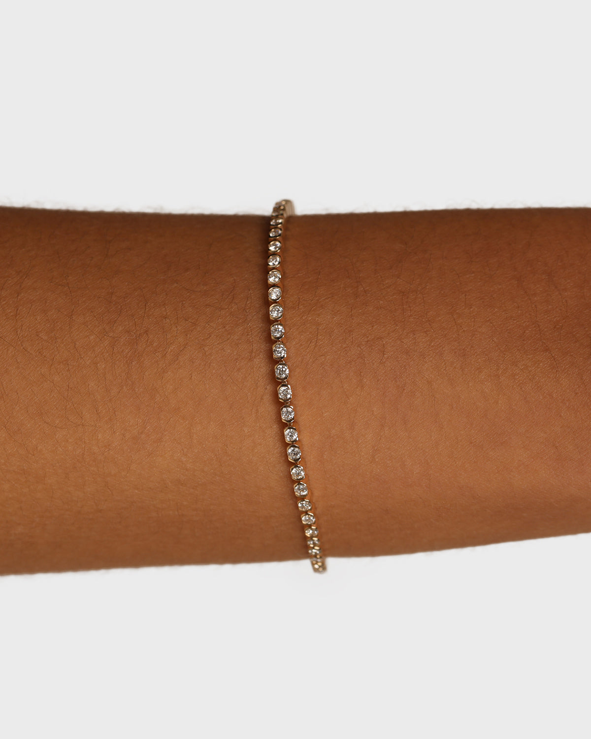 1 TCW Round Lab-Grown Diamond Tennis Bracelet in Gold 6