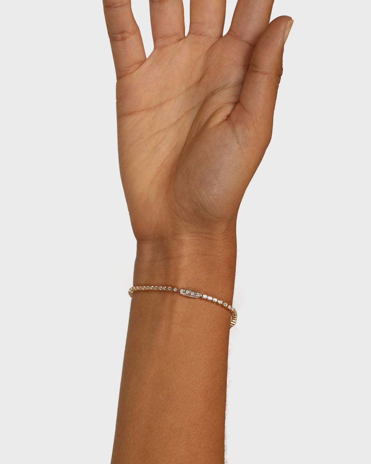 1 TCW Round Lab-Grown Diamond Tennis Bracelet in Gold