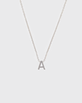 Load image into Gallery viewer, Simple Initial Chain Letter Necklace
