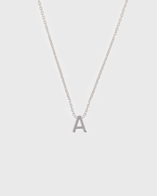 Simple Initial Chain Letter Necklace