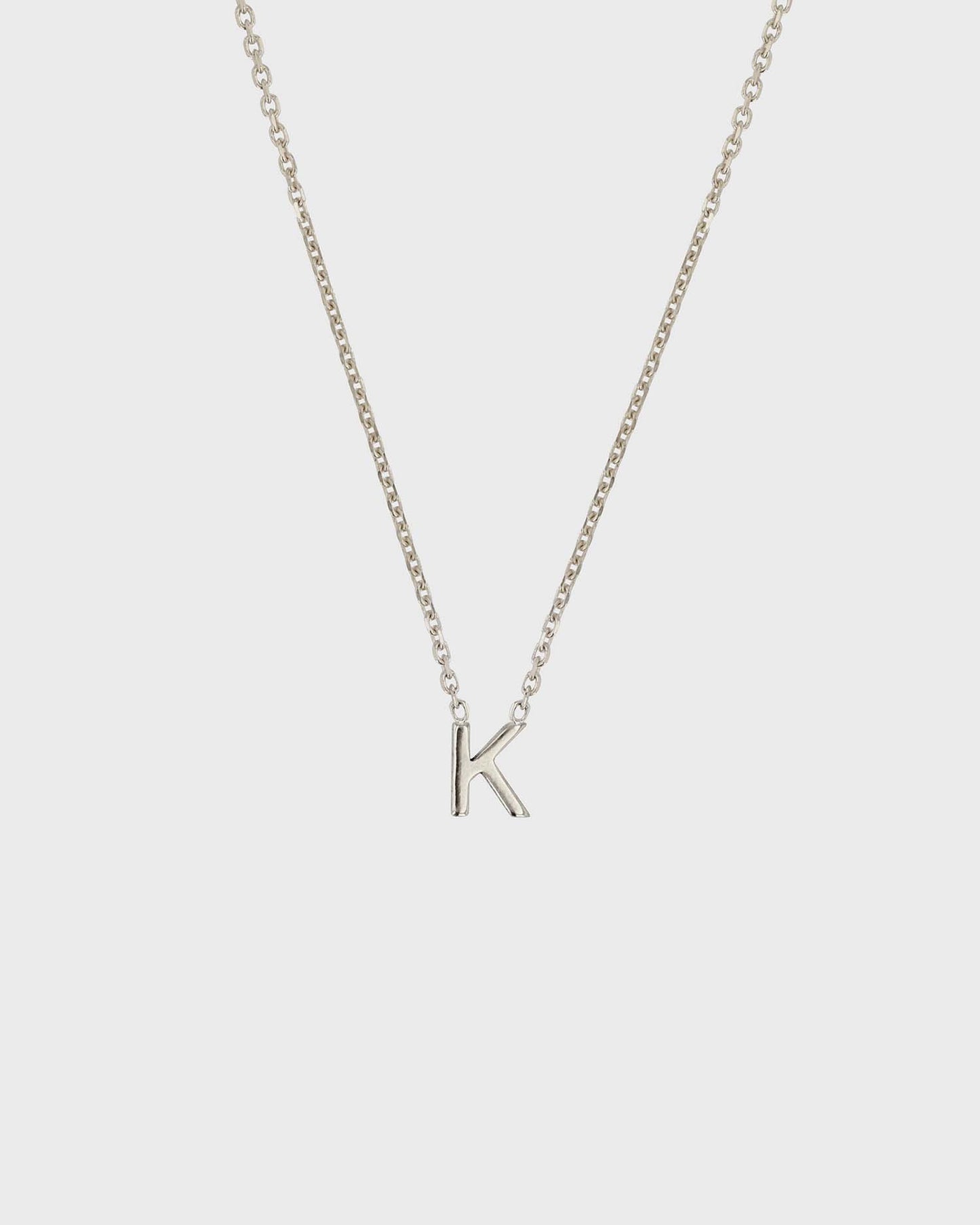 Simple Initial Chain Letter Necklace 11