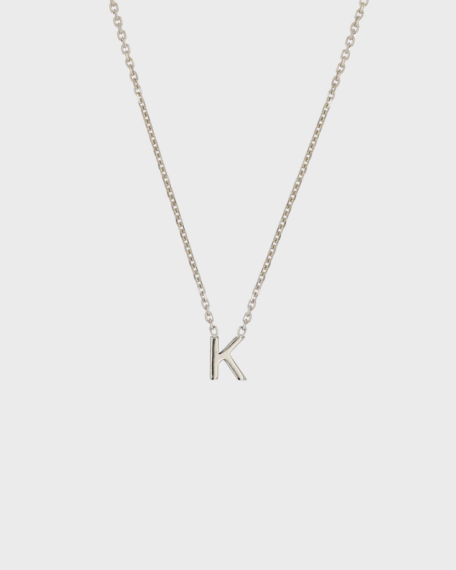 Simple Initial Chain Letter Necklace 11