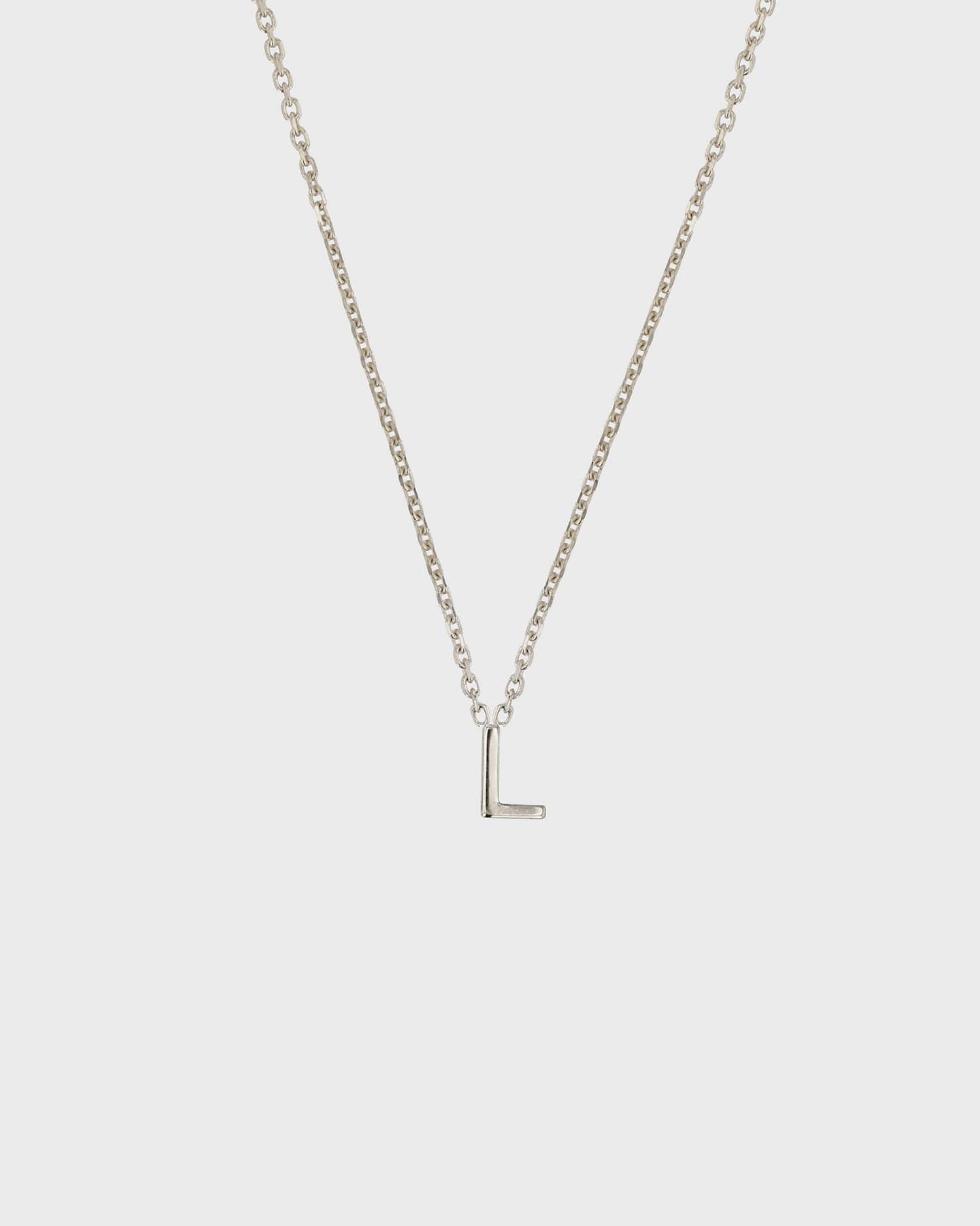 Simple Initial Chain Letter Necklace 12