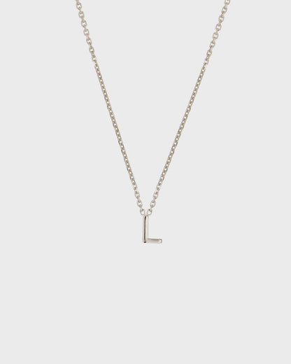 Simple Initial Chain Letter Necklace 12